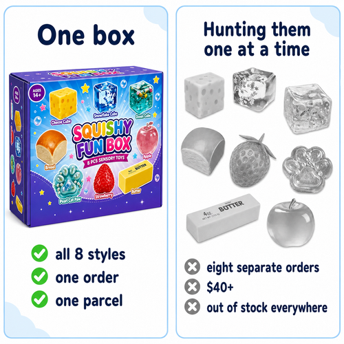 The Squishy Fun Box: 8 Viral Squishies in One Box